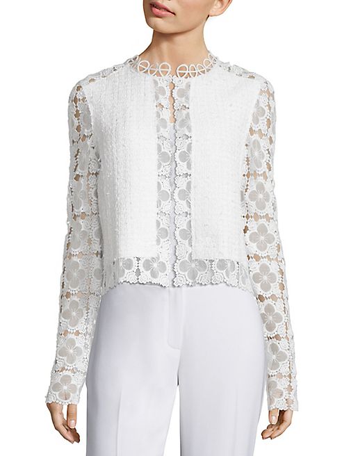 Elie Tahari - Annabella Tweed & Lace Jacket