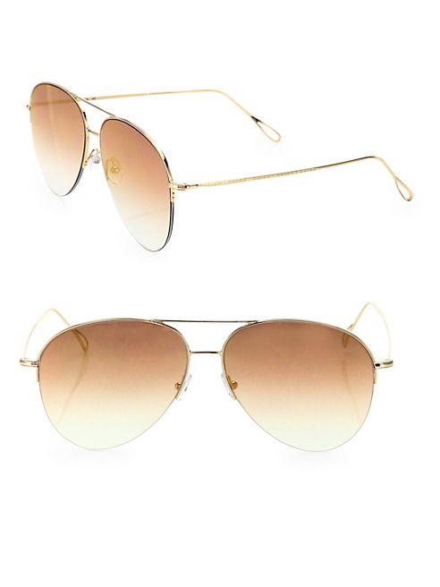 Kyme - Stevie 59MM Mirrored Aviator Sunglasses