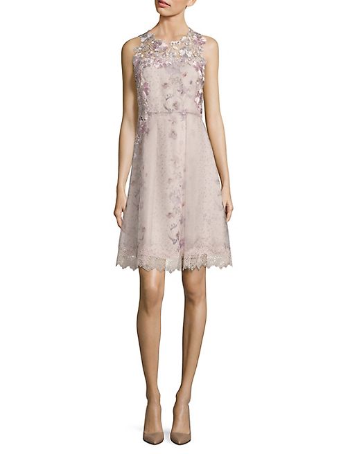 Elie Tahari - Ohanna Floral-Print Silk Organza Dress