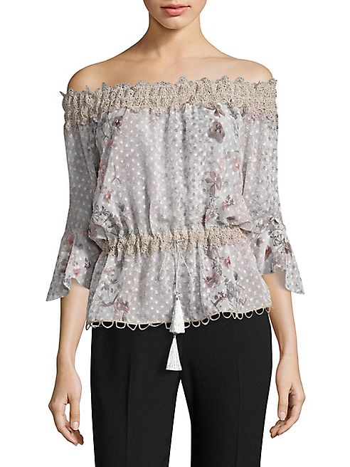 Elie Tahari - Zoia Floral Lace Blouse