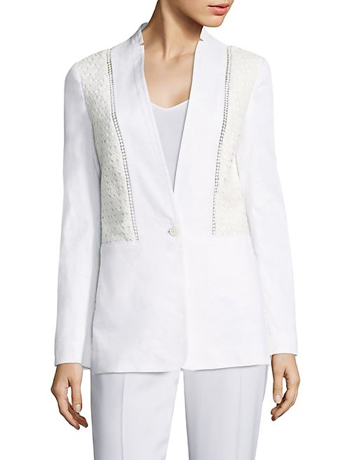 Elie Tahari - Bonnie Lace Inset Blazer