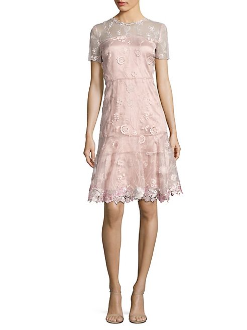 Elie Tahari - Inez Embroidered Dress