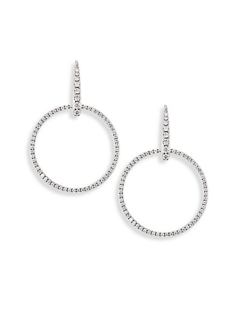 Adriana Orsini - Eva Pavé Hoop Drop Earrings