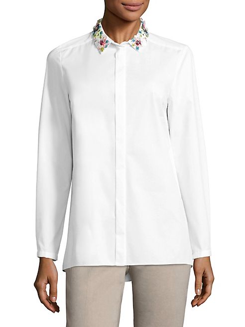 Elie Tahari - Teanna Embellished Blouse