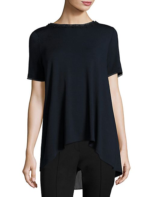 Elie Tahari - Serena Pleated-Back Knit Top