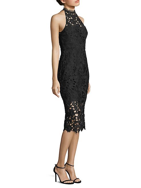 NICHOLAS - Azalia Lace Cutaway Midi Dress