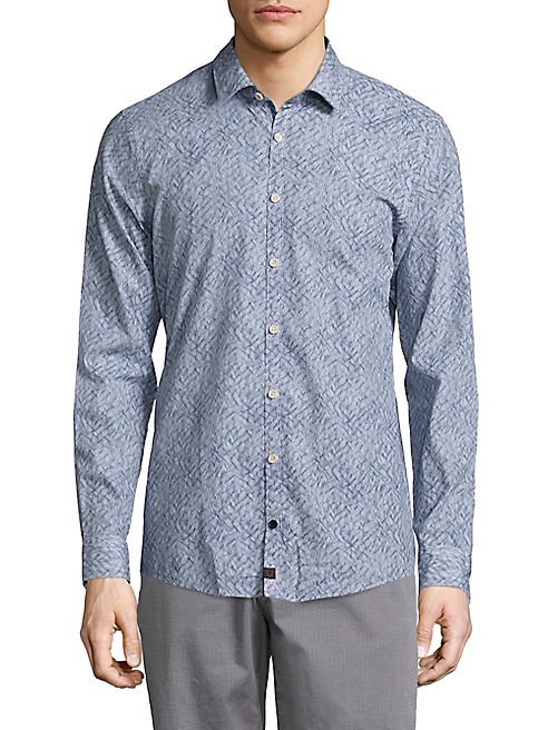 strellson - Casual Slim-Fit Point-Collar Cotton Shirt