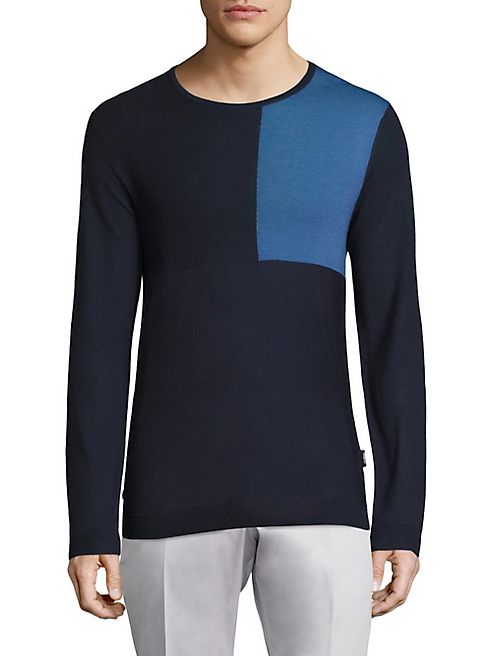 strellson - Colorblock Merino Wool Blend Sweater