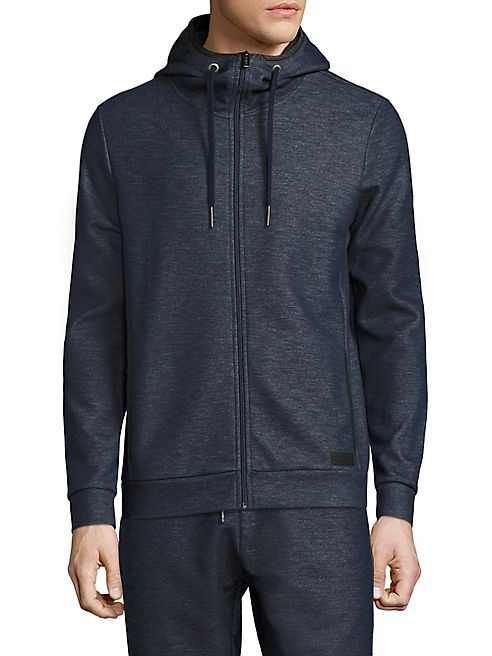 strellson - Solid Zip Front Hoodie