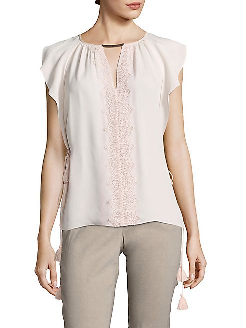 Elie Tahari - Coline Side-Tie Silk Blouse