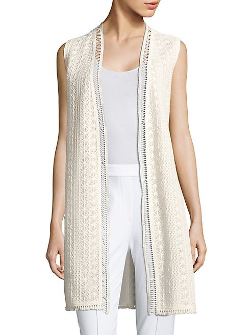 Elie Tahari - Darlene Crochet Tweed Vest