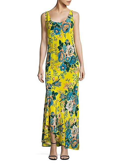 Diane von Furstenberg - Floral Print Slip Silk Dress