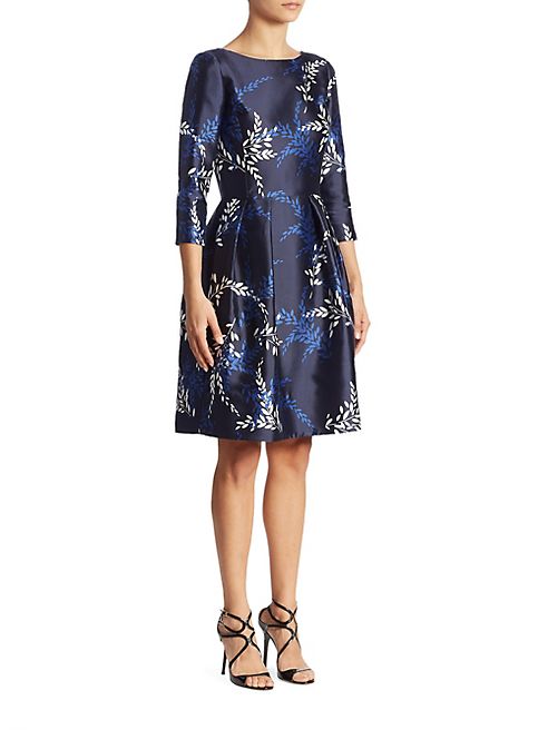 Oscar de la Renta - Silk-Blend Floral Dress