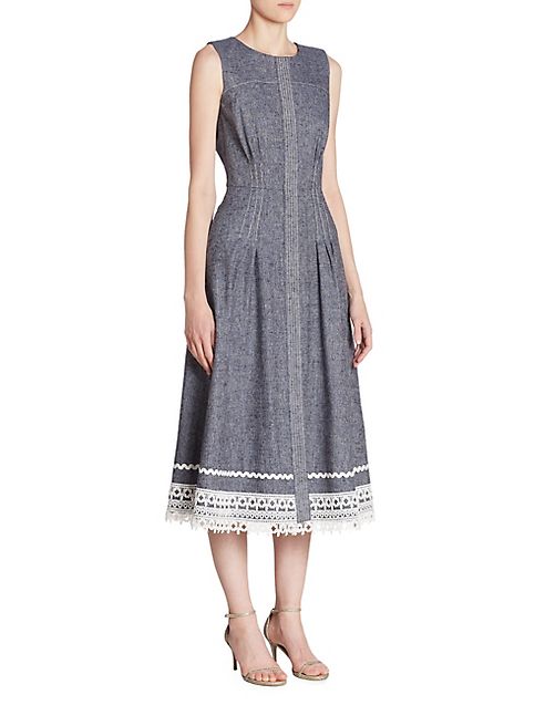 Oscar de la Renta - Sleeveless Silk-Blend Dress