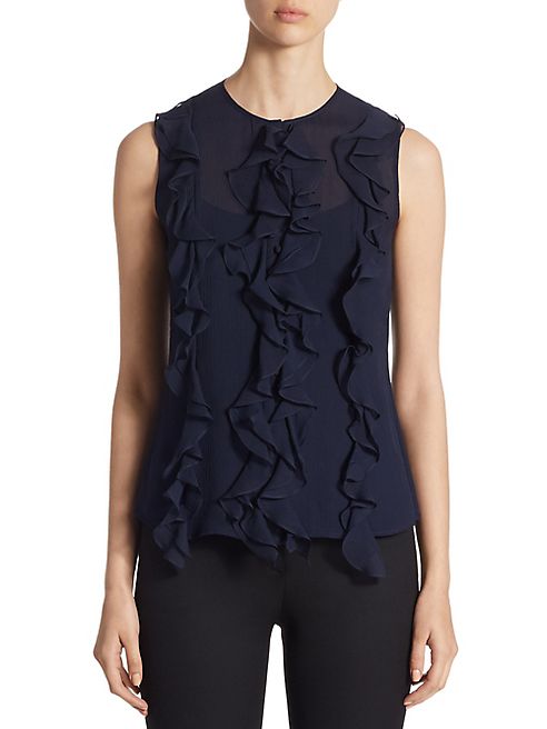 Oscar de la Renta - Silk Ruffle Blouse