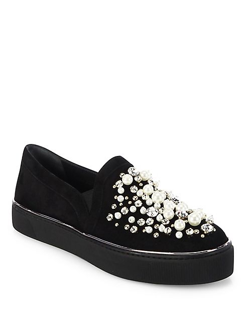 Stuart Weitzman - Decor Leather Platform Sneakers