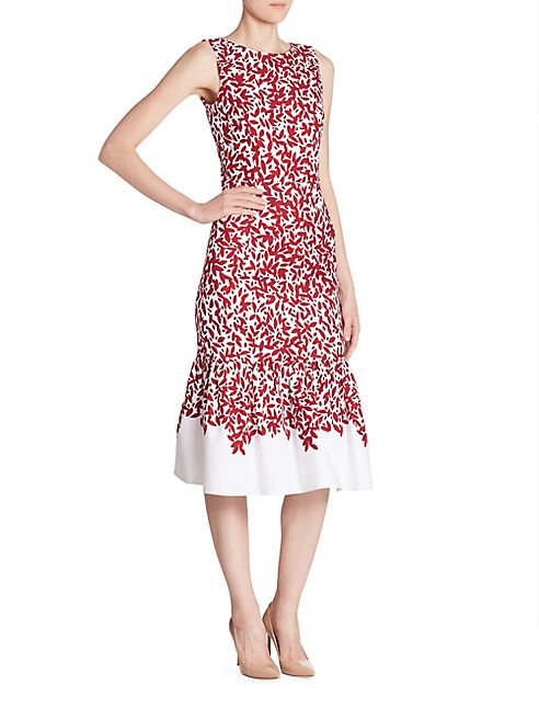 Oscar de la Renta - Floral Printed Dress