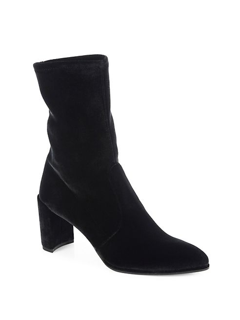 Stuart Weitzman - Prancer Stretch Velvet Booties