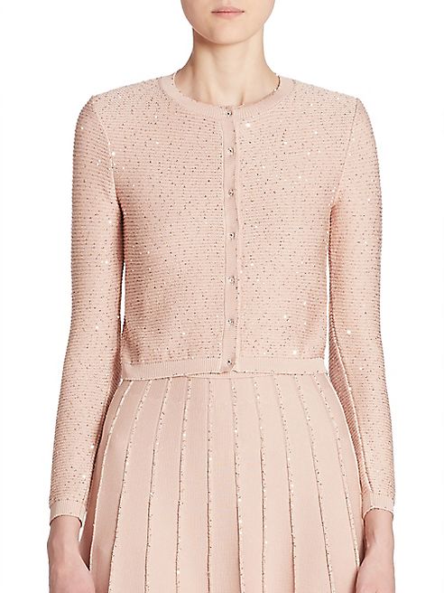 Oscar de la Renta - Sequin-Embellished Cardigan