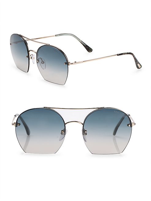 Tom Ford Eyewear - Antonia 55MM Round Sunglasses