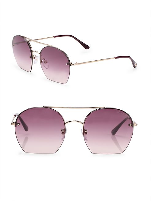 Tom Ford Eyewear - Antonia 55MM Round Sunglasses