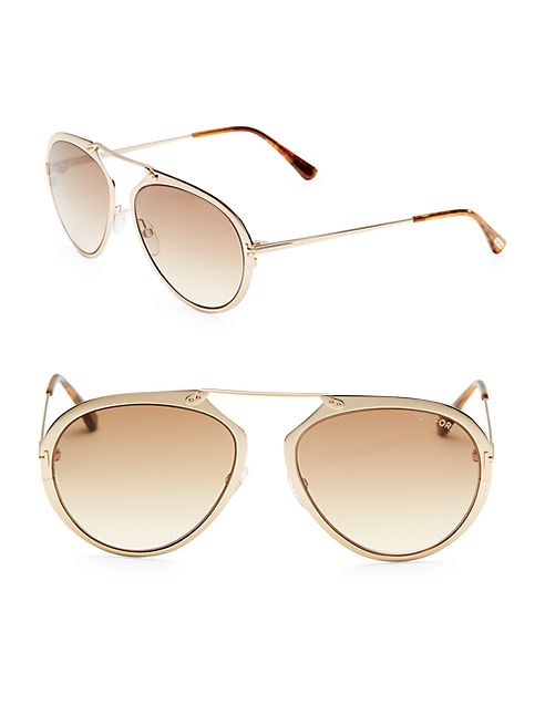 Tom Ford Eyewear - Dashel 55MM Pilot Sunglasses