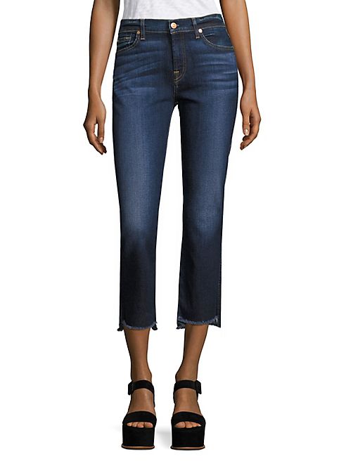 7 For All Mankind - Step Hem Cropped Bootcut Jeans