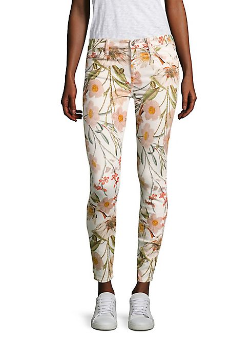 7 For All Mankind - Tropical Printed Skinny Ankle Jeans