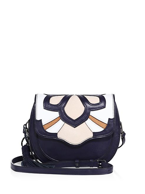 Rebecca Minkoff - Floral Patchwork Large Suki Leather Saddle Bag