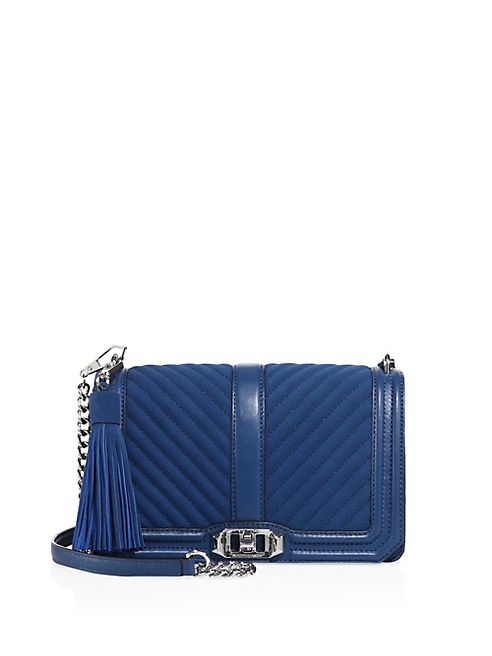 Rebecca Minkoff - Chevron Quilted Love Leather & Suede Crossbody Bag