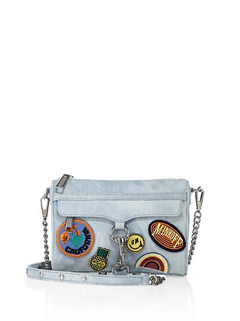 Rebecca Minkoff - Mini Mac Patches Denim Crossbody Bag