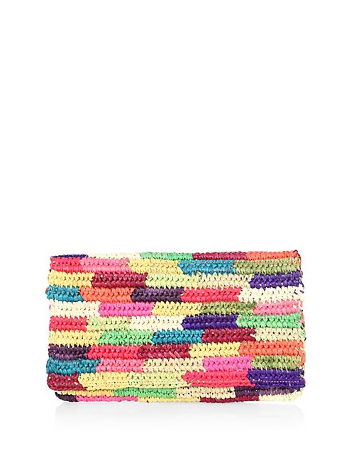 Rebecca Minkoff - Multicolor Straw Clutch