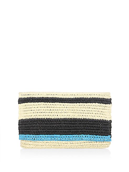 Rebecca Minkoff - Colorblock Straw Clutch