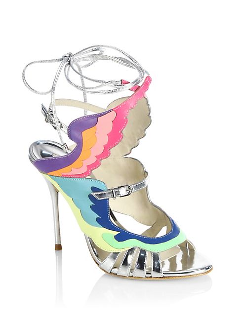 Sophia Webster - Firebird Multicolor & Metallic Leather Ankle-Wrap Sandals