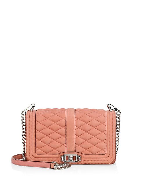 Rebecca Minkoff - Diamond Quilted Love Nubuck Leather Crossbody Bag