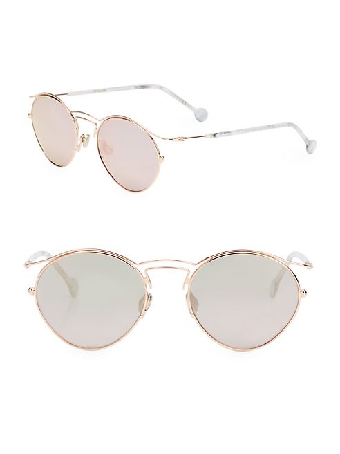 Dior - Dior Origins 1 53MM Mirrored Round Sunglasses