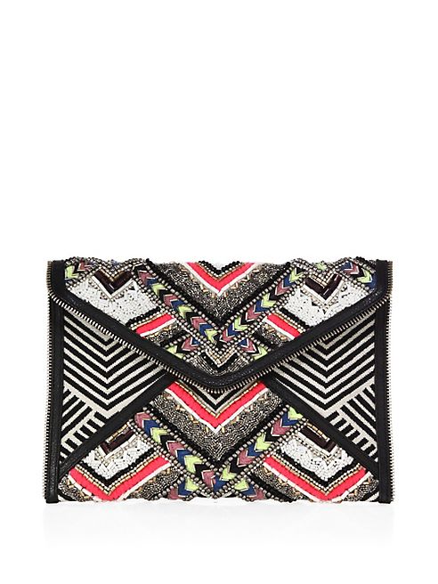 Rebecca Minkoff - Leo Wonder Beaded Envelope Clutch