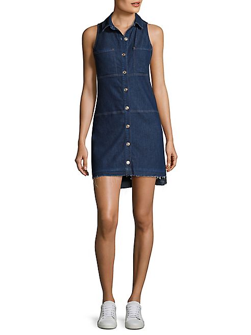 7 For All Mankind - Step Hem Denim Shirtdress