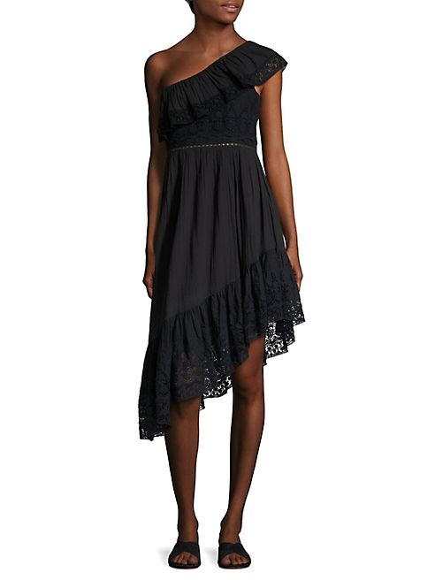 LOVESHACKFANCY - Pamela Ruffled One-Shoulder Dress