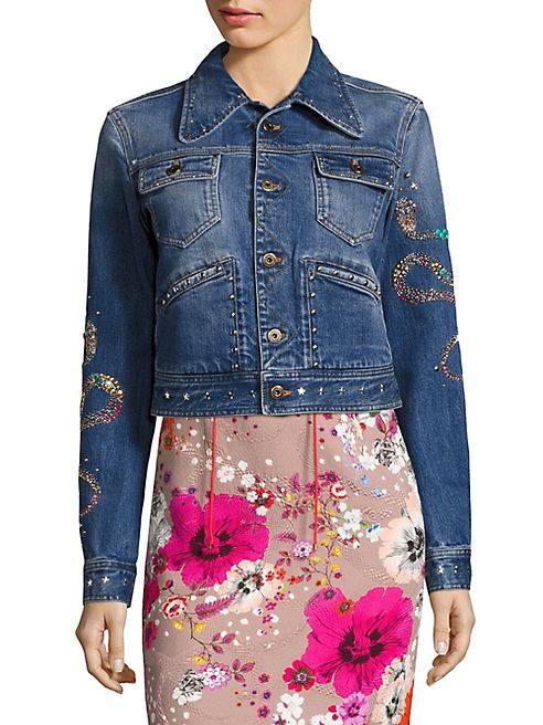 Roberto Cavalli - Cropped Denim Jacket