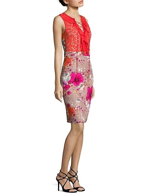 Roberto Cavalli - Floral-Print Lace Dress