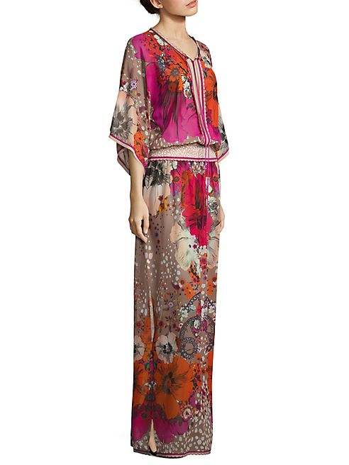 Roberto Cavalli - Floral-Print Caftan Gown