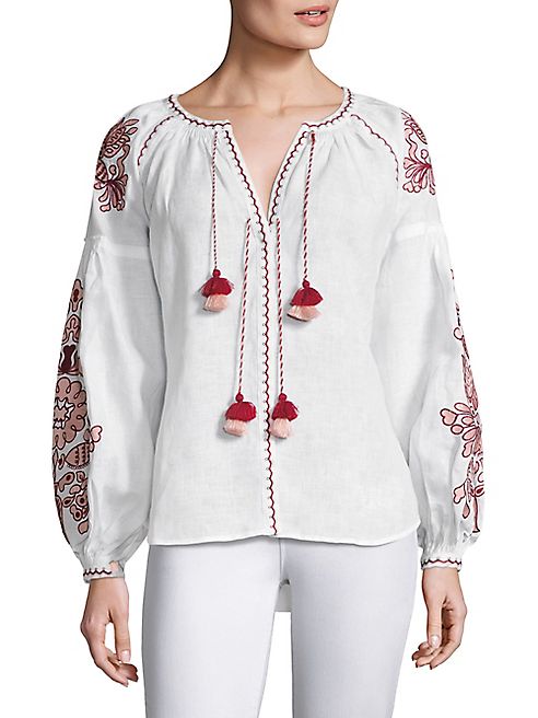 March 11 - Embroidered Linen Blouse