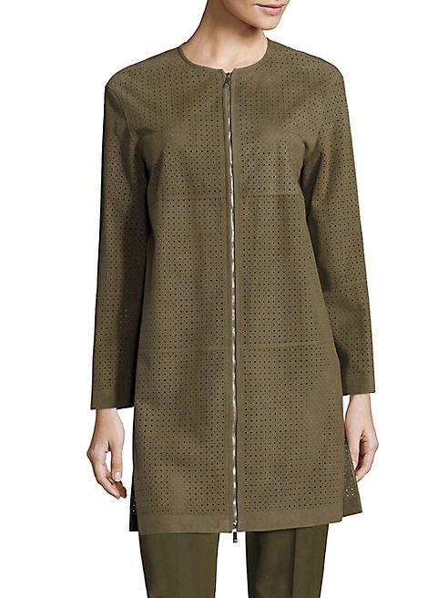 Lafayette 148 New York - Bayne Perforated Suede Jacket