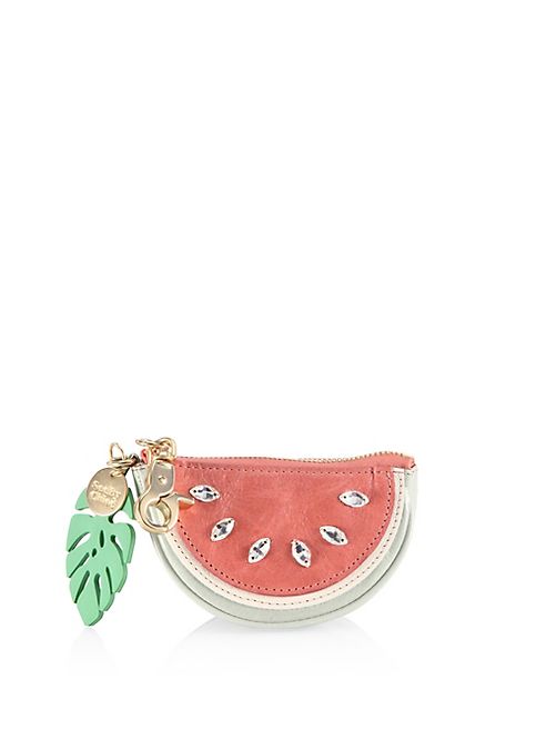 See by Chloé - Embellished Watermelon Leather Key Chain