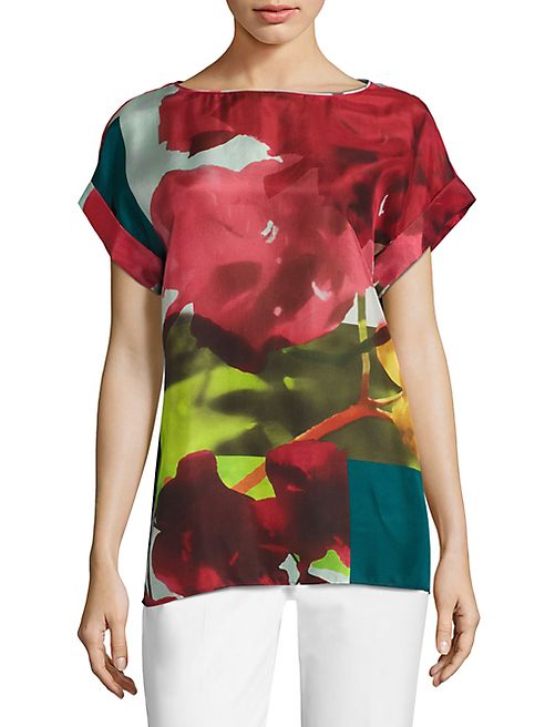 Lafayette 148 New York - Lori Floral-Print Silk Blouse