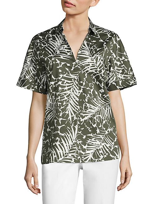 Lafayette 148 New York - Damon Palm-Print Blouse