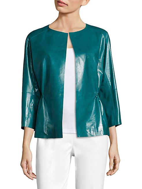 Lafayette 148 New York - Keiran Lacquered Leather Jacket