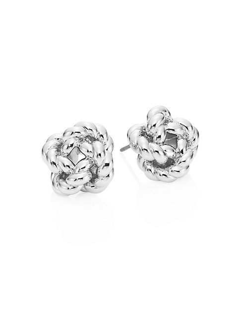 Tory Burch - Rope Knot Stud Earrings/Silvertone