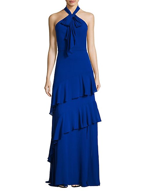 Theia - Tiered Silk Gown